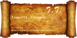 Tempfli Tihamér névjegykártya